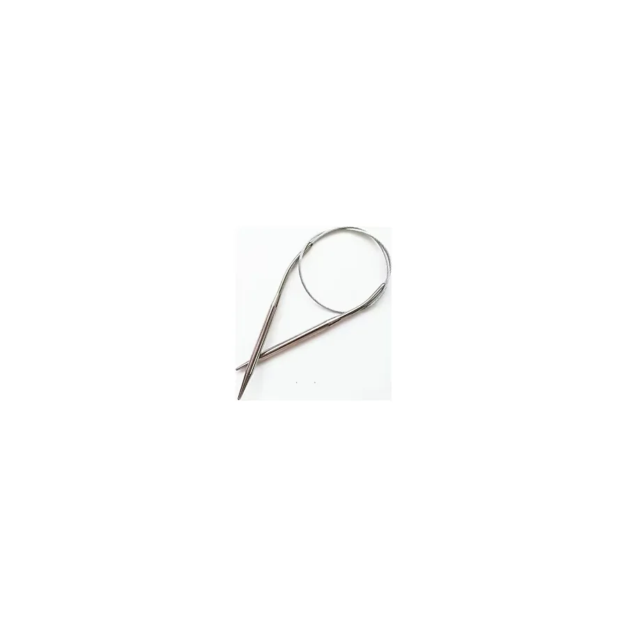 Masal Örgü Evi Sultan / Yabalı Çelik Telli Misinalı Şiş (KOL IÇİN ÖZEL KISA ŞİŞ) 40 Cm No:5.00 Mm L Örgü Şişi
