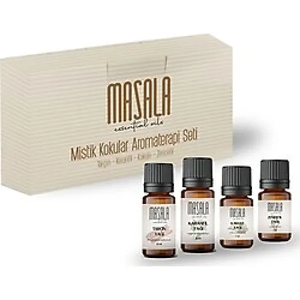 Masala Mistik Aromaterapi Seti - Mystical Aromatherapy Kİt (Karanfil 10 ml -Tarçın 10 ml - Kakule 5 ml -Zencefil 5 ml)