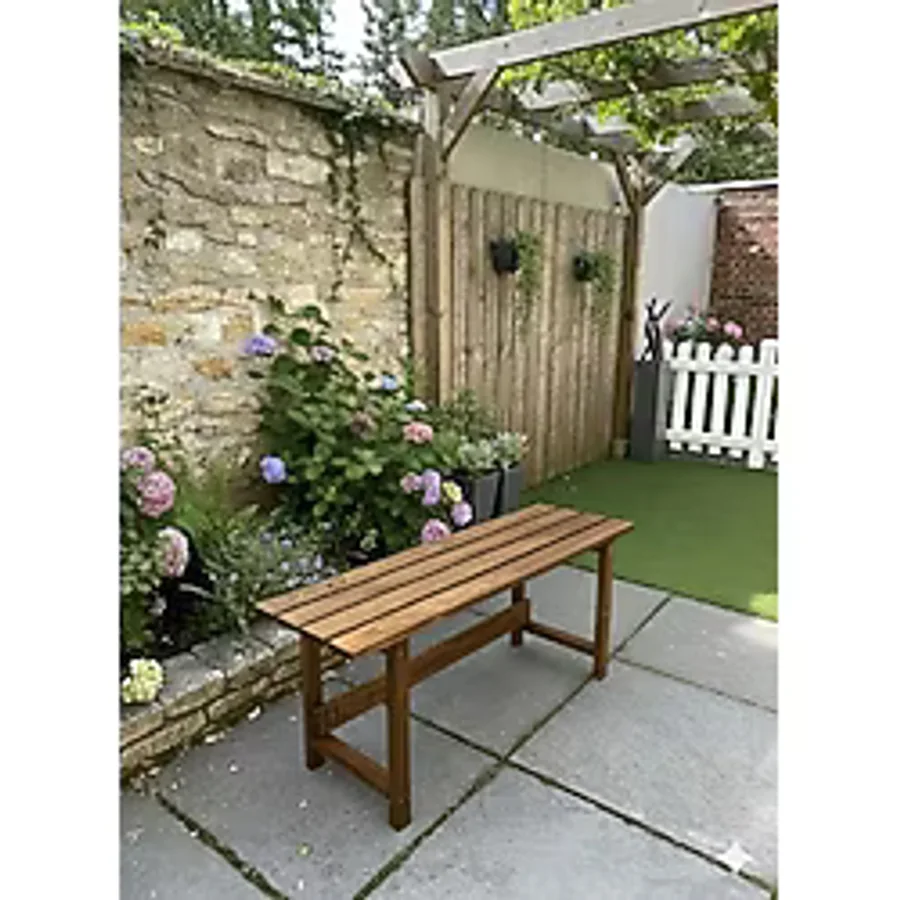 Masif Ahşap Bank Mutfak Bankı Bench 100CMx30CM Cevız Renk - Ahşap - Ceviz