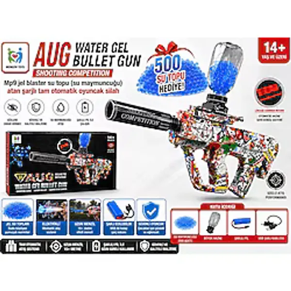 Masita Gel Blaster Su Topu Su Maymuncuğu Atan Oyuncak Şarjlı Tam Otomatik. 45 Cm Karma Renk Ve Model Gönderilir