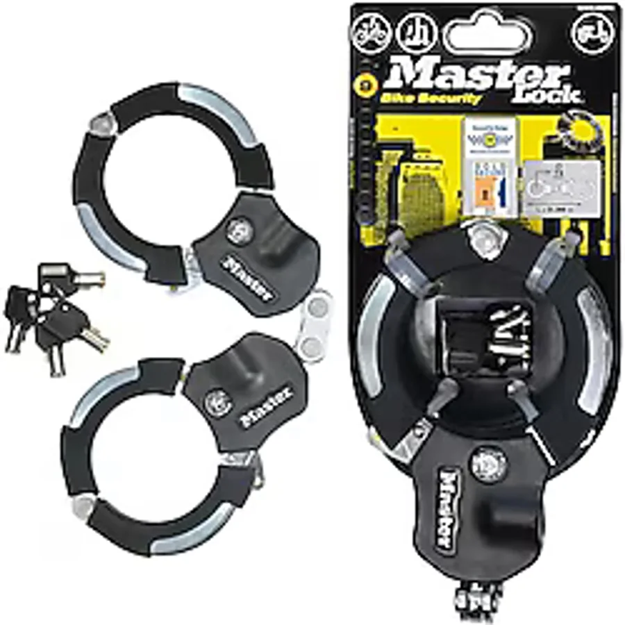 MASTER LOCK kelepçe kilidi - bisiklet kilidi [1 bağlantı - 36 cm] [sertifikalı] 8200EURDPRO - scooter, bisiklet, bebek arabası için ideal