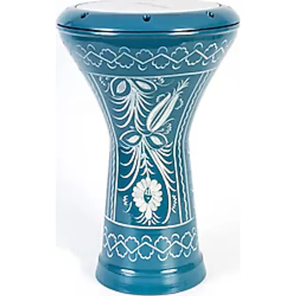 Masterwork Erzincan İşlemeli Mavi Çömlek Darbuka