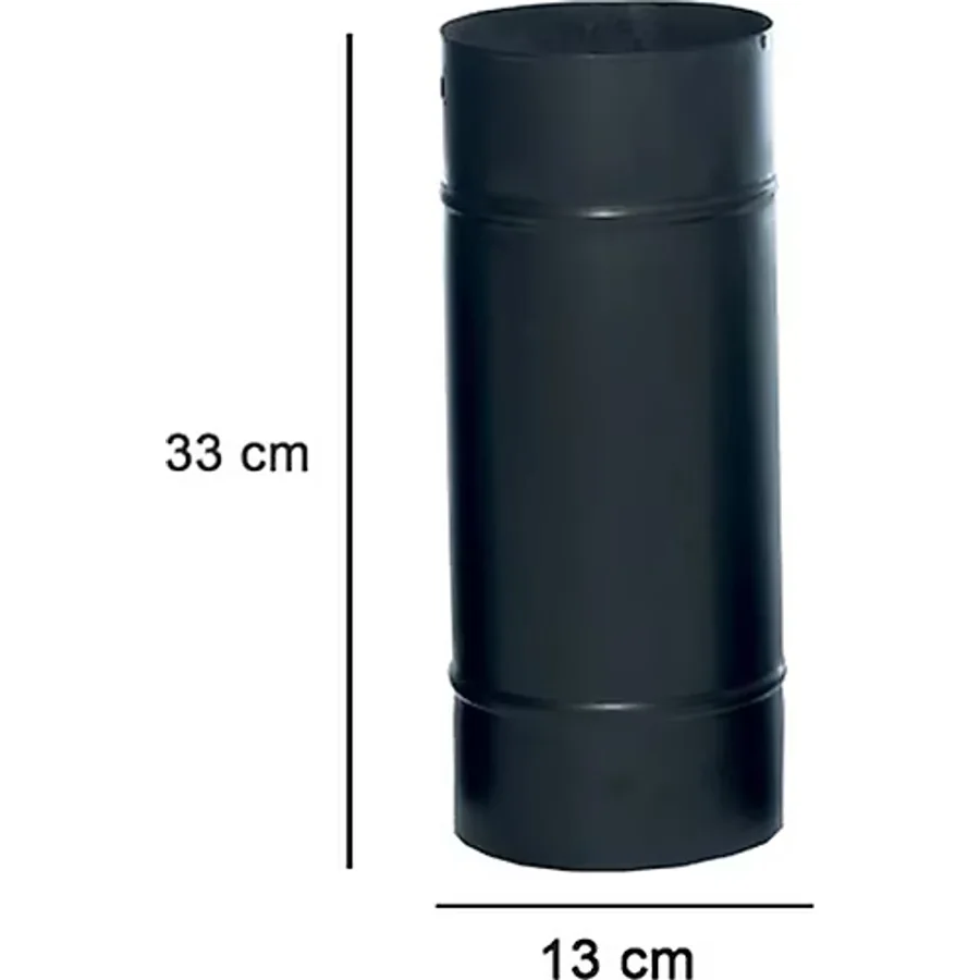 Mat Siyah Emaye Soba Borusu 33 CM