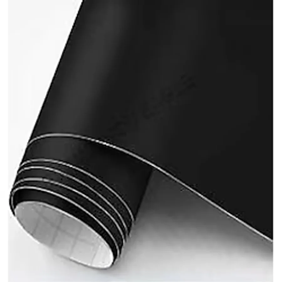 Mat Siyah Yapışkanlı Kaplama Folyosu 61 CM X 1 MT