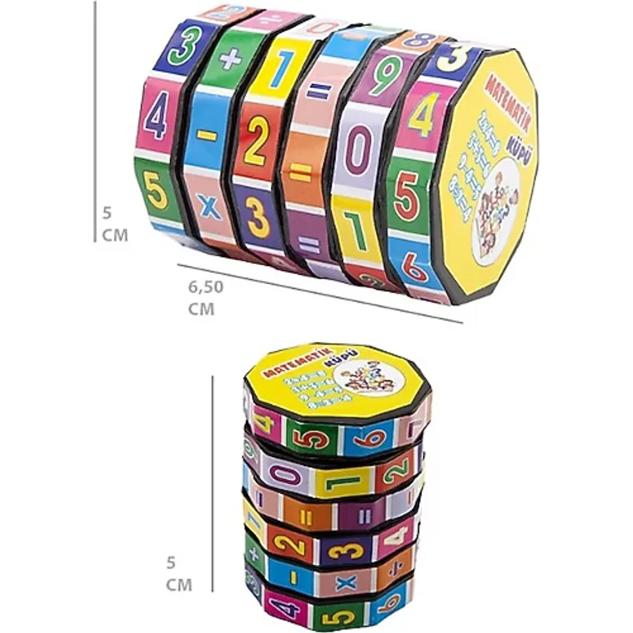 Matematik Eğitici Küpü - Renkli