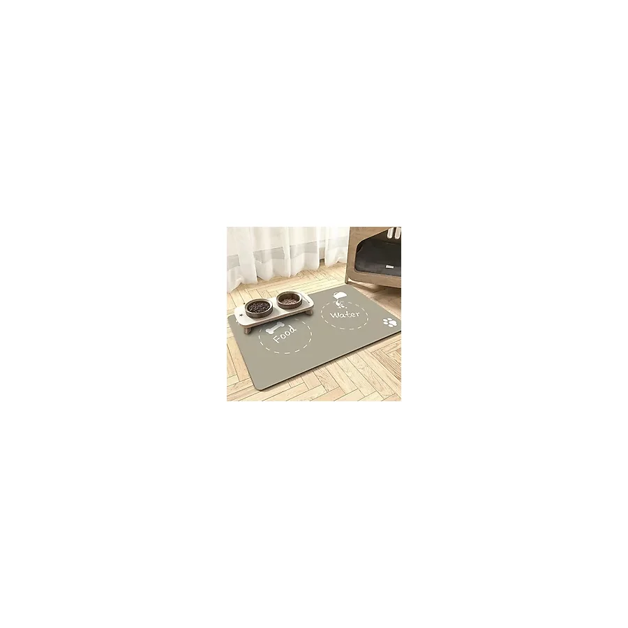 MAtGo Pati Food Water Krem Beslenme Matı Kaymaz Sıvı Geçirmez Kedi Köpek Mama Paspası 50x70cm