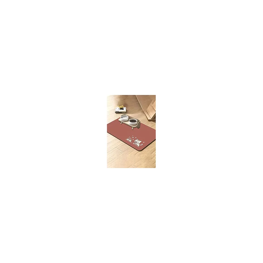 MAtGo Pati Mama Çeken Kedi Beslenme Matı Kaymaz Sıvı Geçirmez Kedi Köpek Mama Paspası 50x70cm