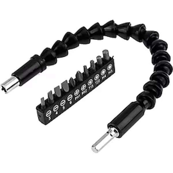 Matkap Ucu - Bükülebilir Oynar Vidalama Bits Uzatma Aparatı 30Cm - Komple Set