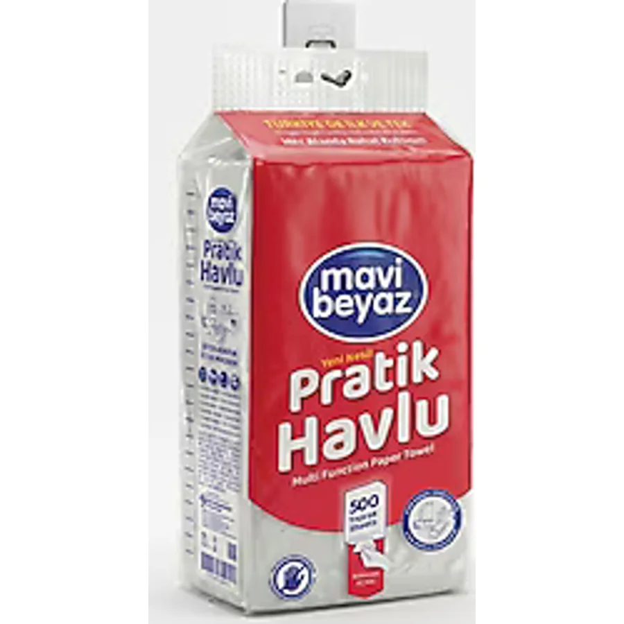 Mavi Beyaz 500'lü Pratik Kağıt Havlu