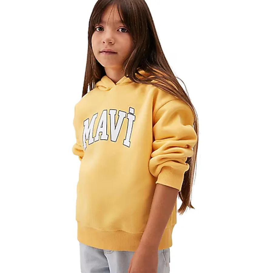 Mavi Logo Baskılı 7610035 Kapüşonlu Çocuk Sweatshirt
