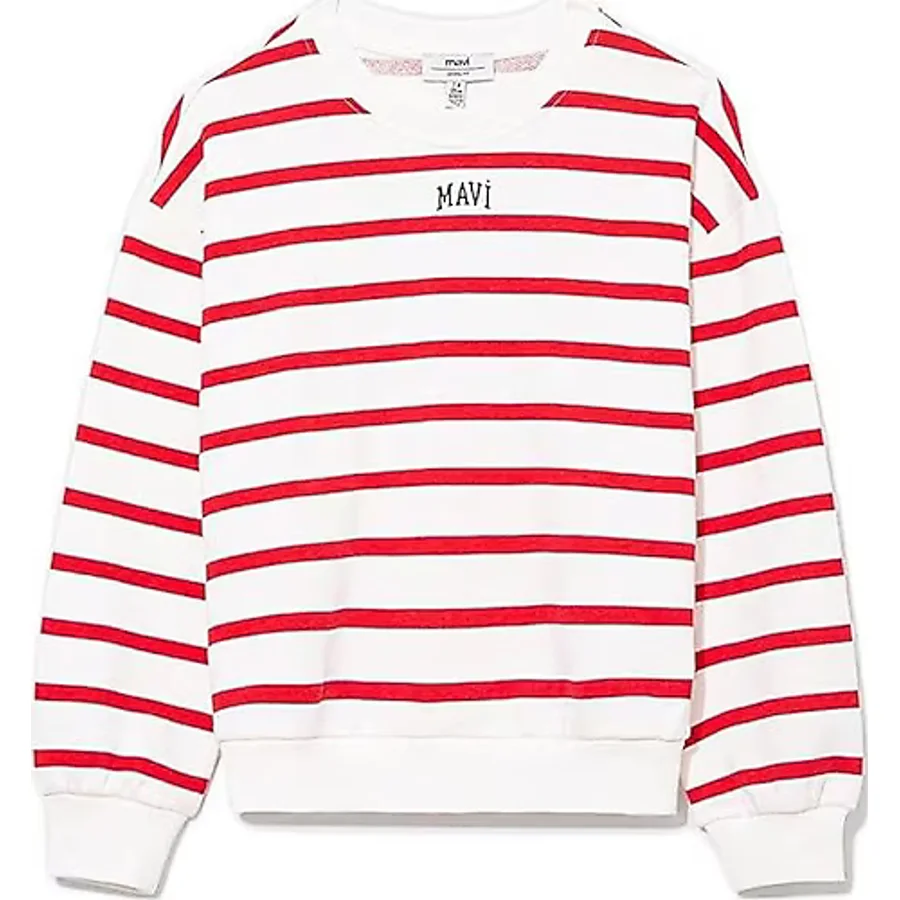 Mavi Logo Baskılı 7S10038-82054 Kırmızı Çocuk Sweatshirt