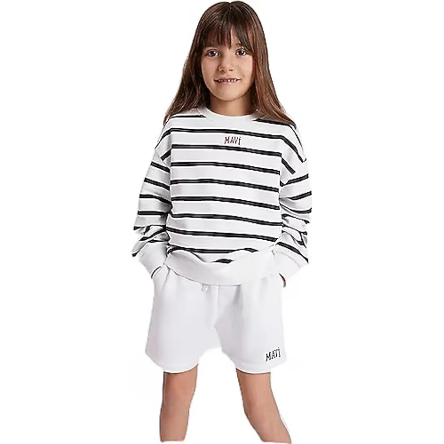 Mavi Logo Baskılı 7S10038-900 Siyah Çocuk Sweatshirt