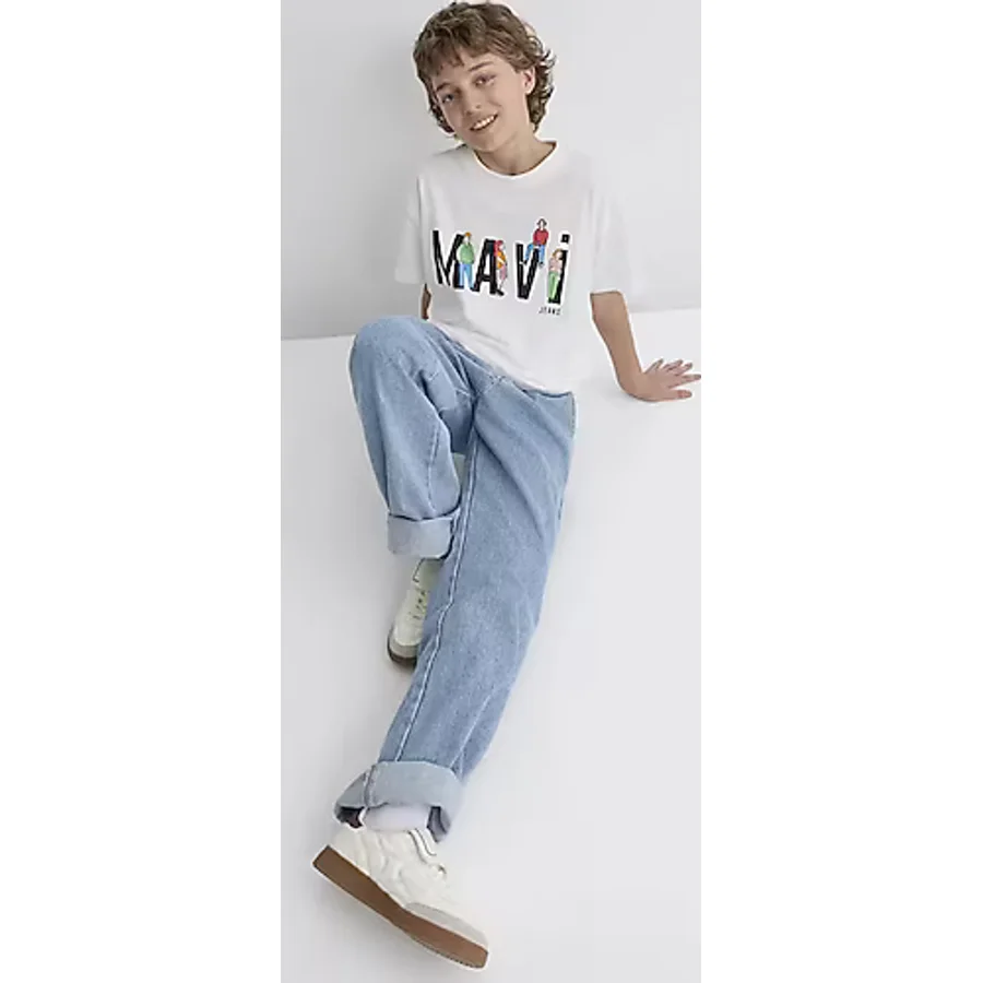 Mavi - Mavi Baskılı Ekru Tişört 6610280-70057 Ekru