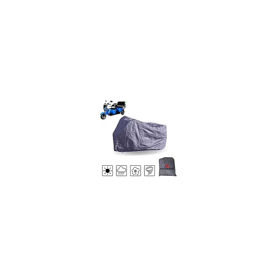 MaxDurable Arora Derya Xlt 48 3 Uyumlu Tekerlekli 3 Kişilik Elektrikli Motosiklet Motor Koruma Brandası