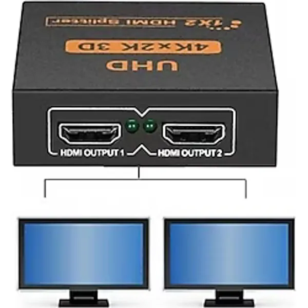 Maxgo 2123 4K 2 Port HDMI Splitter Switch Çoklayıcı Çoğaltıcı Ekran Adaptör