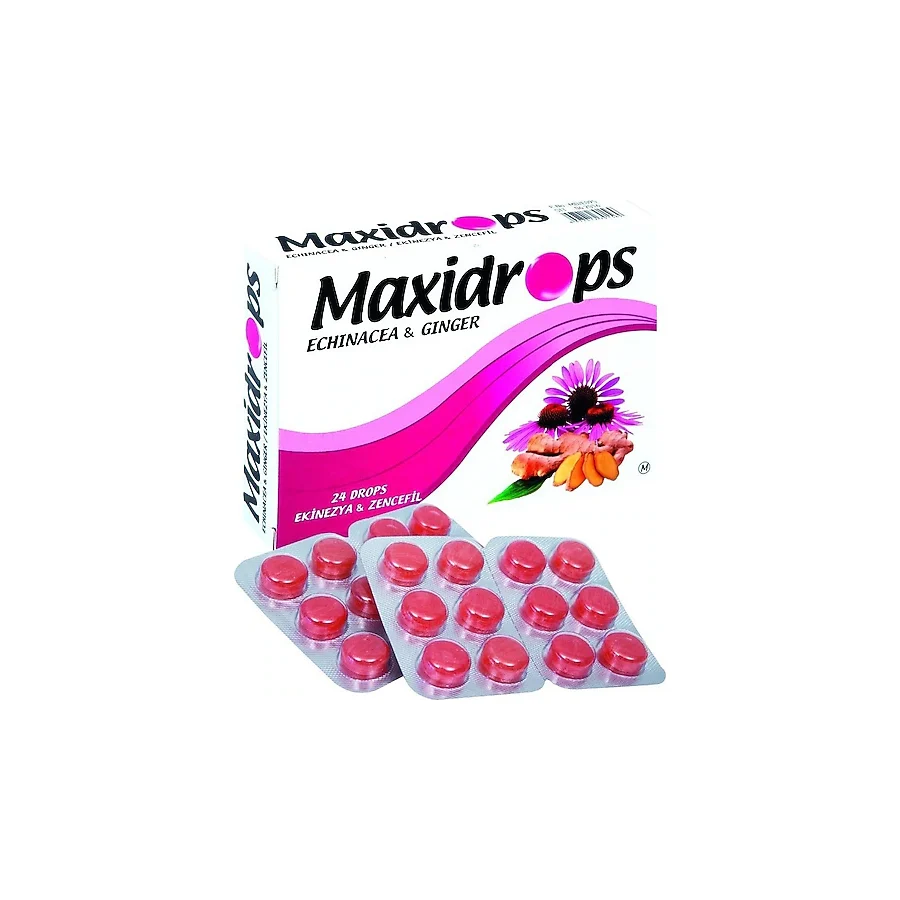Maxidrops Ekinezya ve Zencefilli 24'lü Pastil