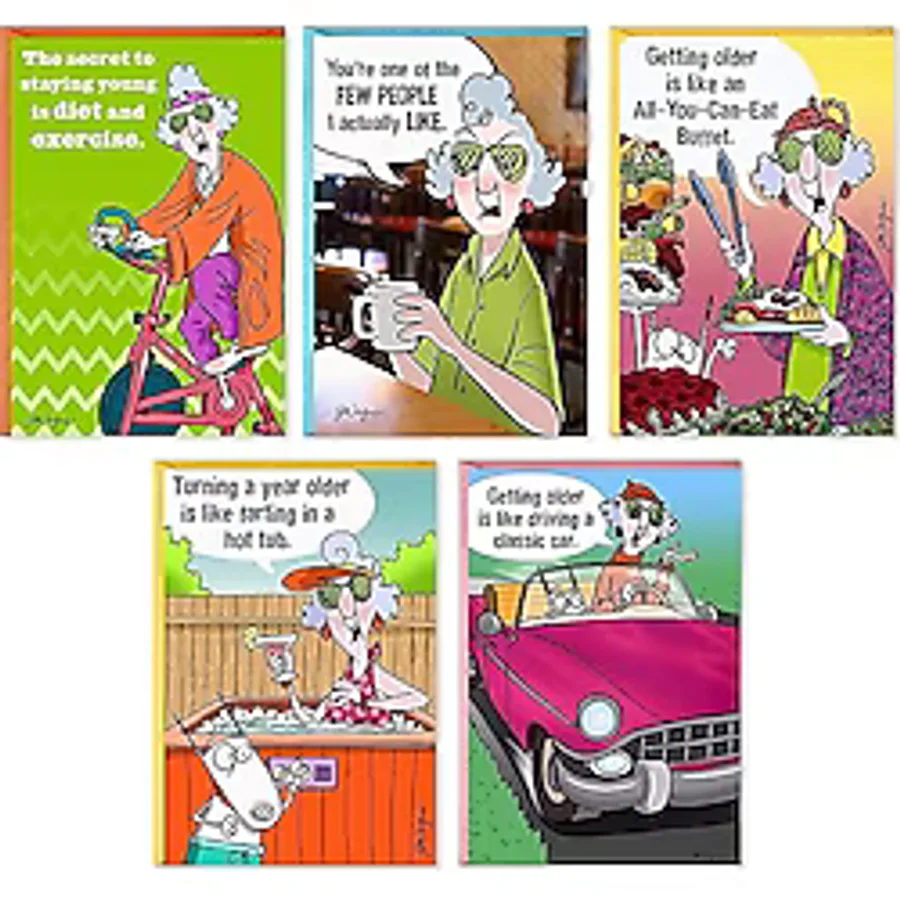 Maxine Komik Doğum Günü Kartı Çeşitleri (Zarflı 5 Kart)