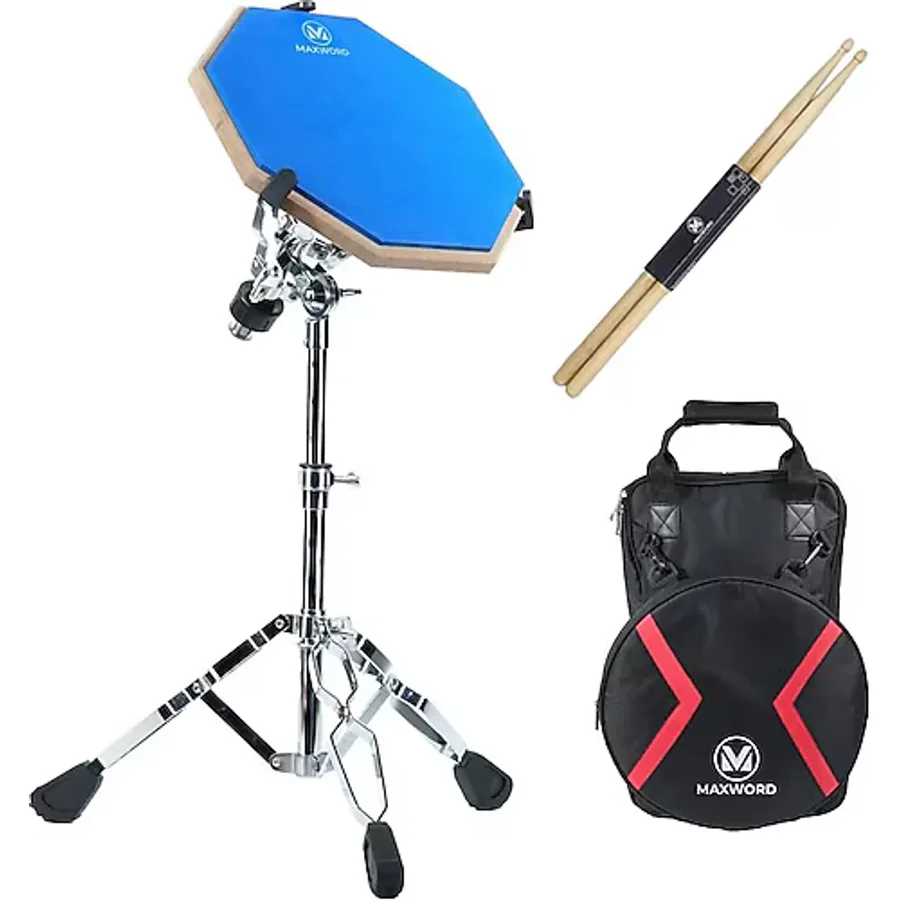 Maxword Dd-239Bl Pro Bateri Davul Çalışma Pedi Seti Drum Practice Pad Full Set