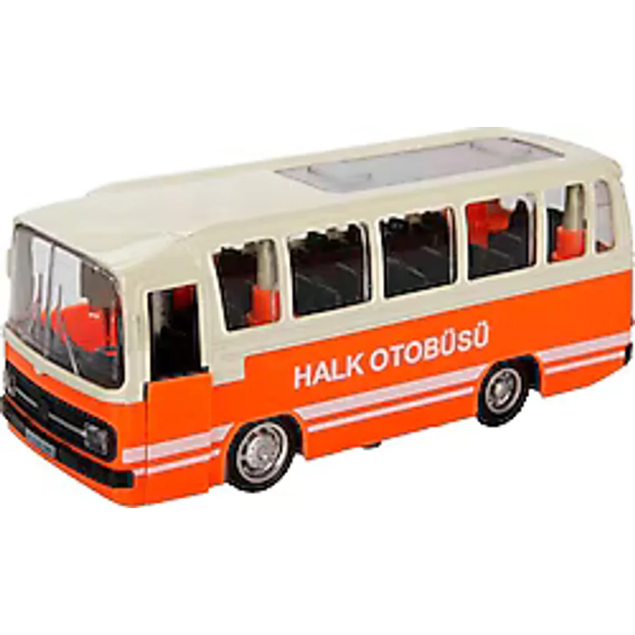 Maxx Wheels Sesli ve Işıklı Nostaljik 15 cm Halk Otobüsü 3097