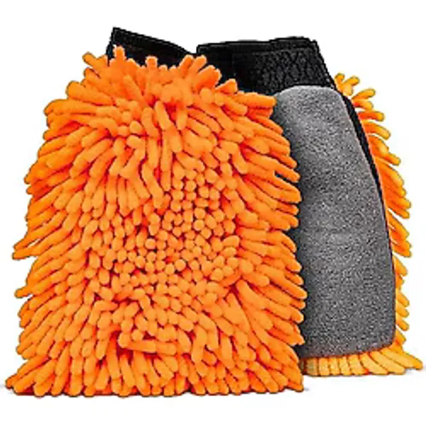 Mayaglory Premium Mikrofiber Oto Yıkama Eldiveni - Çift Taraflı Şönil Dokulu, Çizmez ve Ultra Emici Araç Temizlik Eldiveni