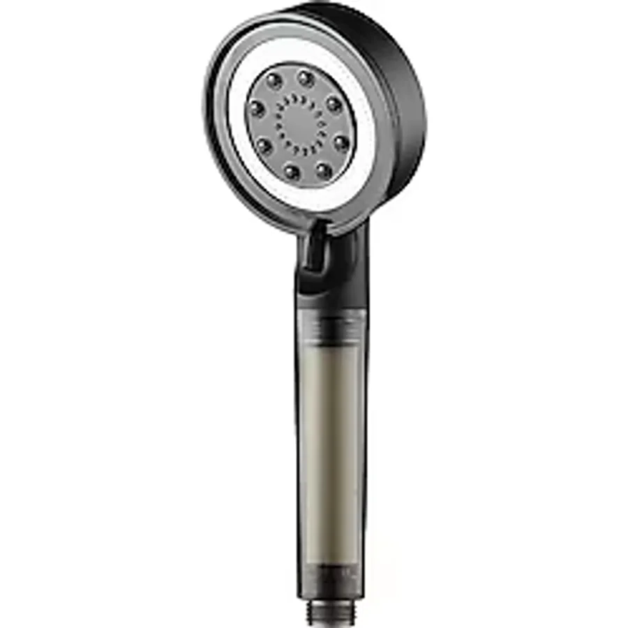 Mayaglory Turbo Filtreli Duş Başlığı, Yüksek Basınçlı Filtreli El Duşu, 5 Fonksiyonlu Filtreli Duş Başlığı, Filtreli El Duşu (Black)