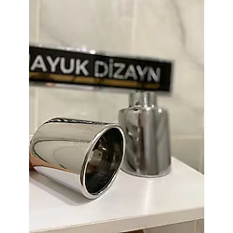 Mayuk Dizayn 100mm Paslanmaz Krom Her Araca Uyumlu Egzoz Ucu 1 Adet