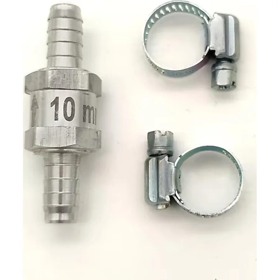 Mazot Benzin Yakıt Çekvalf 10mm ve 2 adet Hortum Kelepçesi