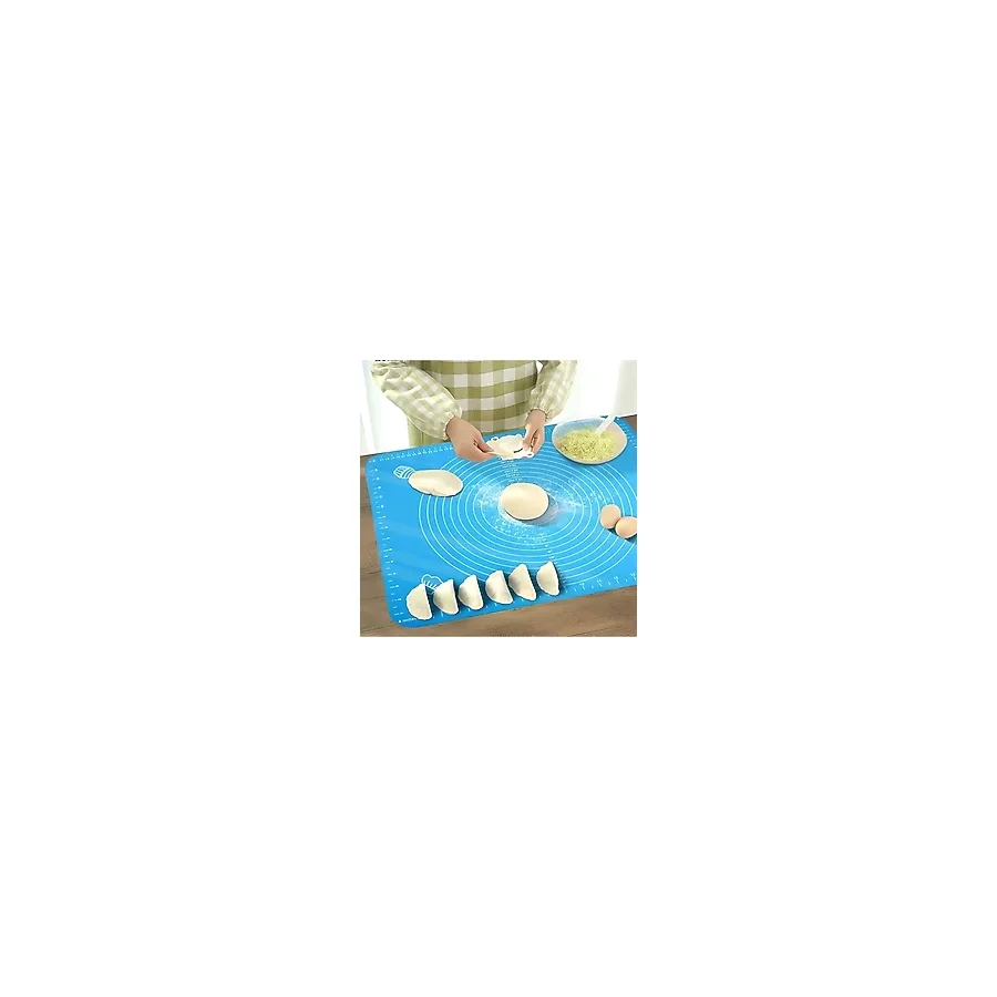 Mbb E-Ticaret 40x50 Cm Silikon Ölçekli Kullanımı Kolay Hamur Açma Matı Ekmek Mantı Makarna Hamuru Yoğurma Matı