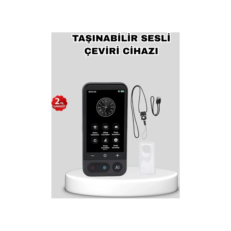 Mbb E-Ticaret Taşınabilir Akıllı Sesli Çeviri Cihazı - 139 Dil Desteği, Dokunmatik Ekran