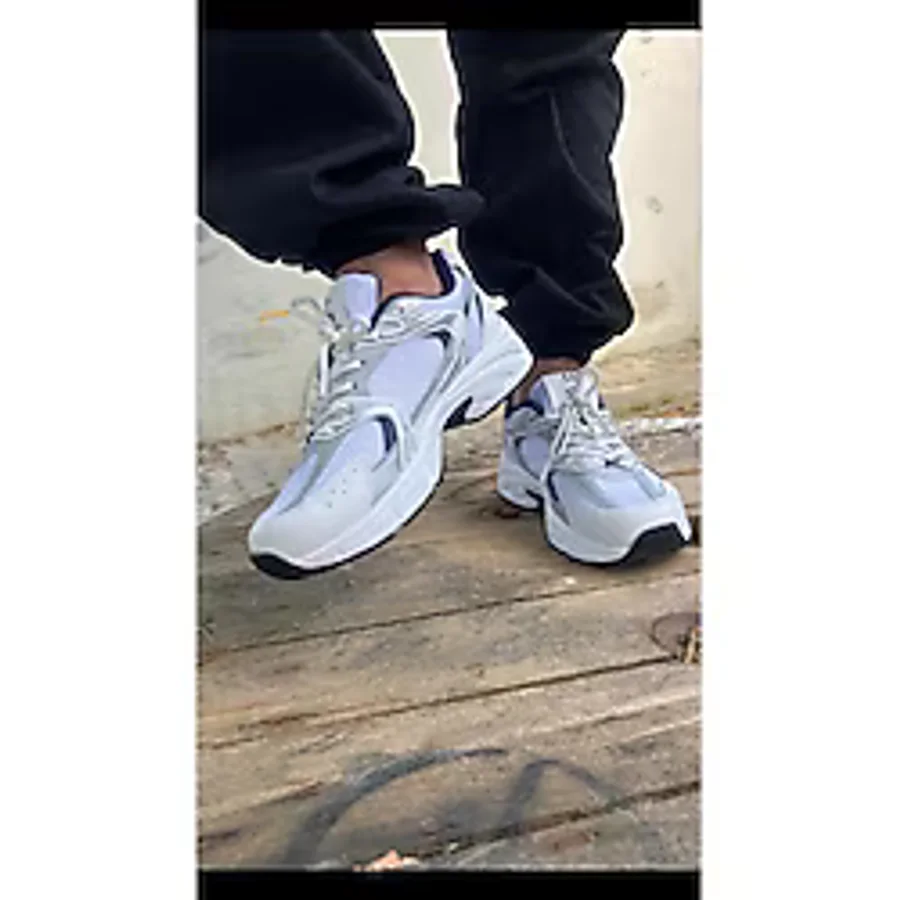 Mc 530 Beyaz Lacivert Günlük Yürüyüş Sneaker Spor Ayakkabı - 39