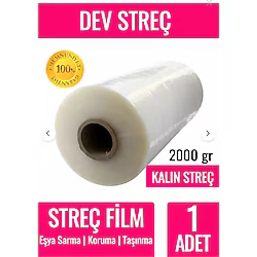Mçb Group Palet Streci 2000 Gram 300 metre X 50cm Endüstriyel Palet Streç Film Paketleme Taşınma Streci