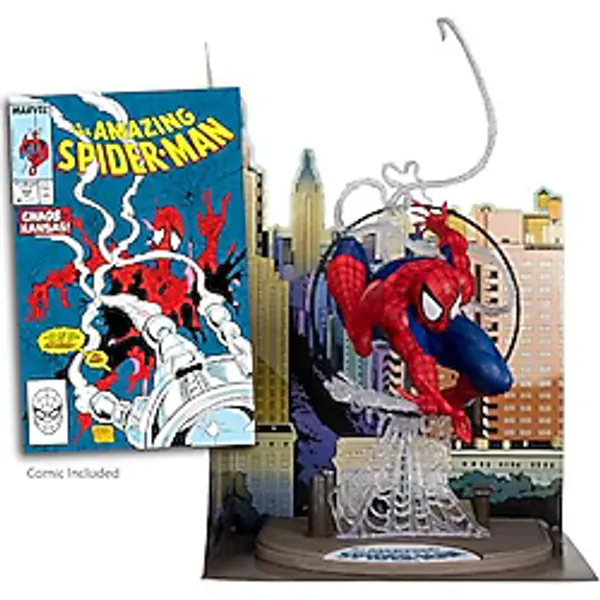McFarlane Toys - Marvel Spider-Man 1: 6. Ölçekli Sahne ve Çizgi Roman ile Poz Verdi Figür (İnanılmaz Örümcek Adam # 301'e dayanarak)