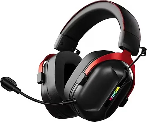 Mchose S9 Pro MC-S9-5 Siyah-Kırmızı RGB 7.1 USB Kablolu/Kablosuz Kulak Üstü Oyuncu Kulaklığı