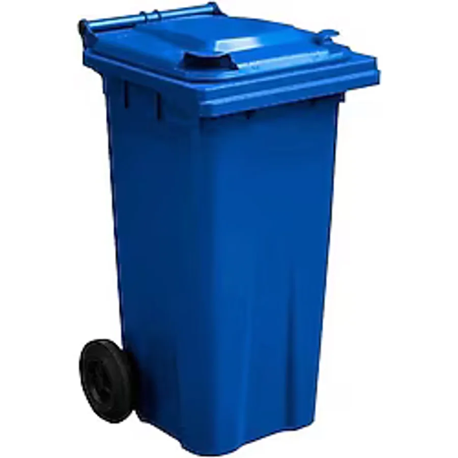 MCK Plus MAVİ Plastik Çöp Konteyneri 120 Litre Konteyner - A+ Isıya Karşı Dayanıklı Malzeme - MAVİ