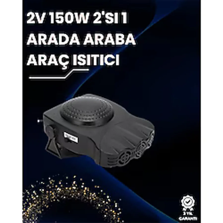 MCM Group Ön Cam Buz Çözücü ve Fan 12V Araç Içi Isıtıcı, Full Havalandırmalı, Abs Gövdeli