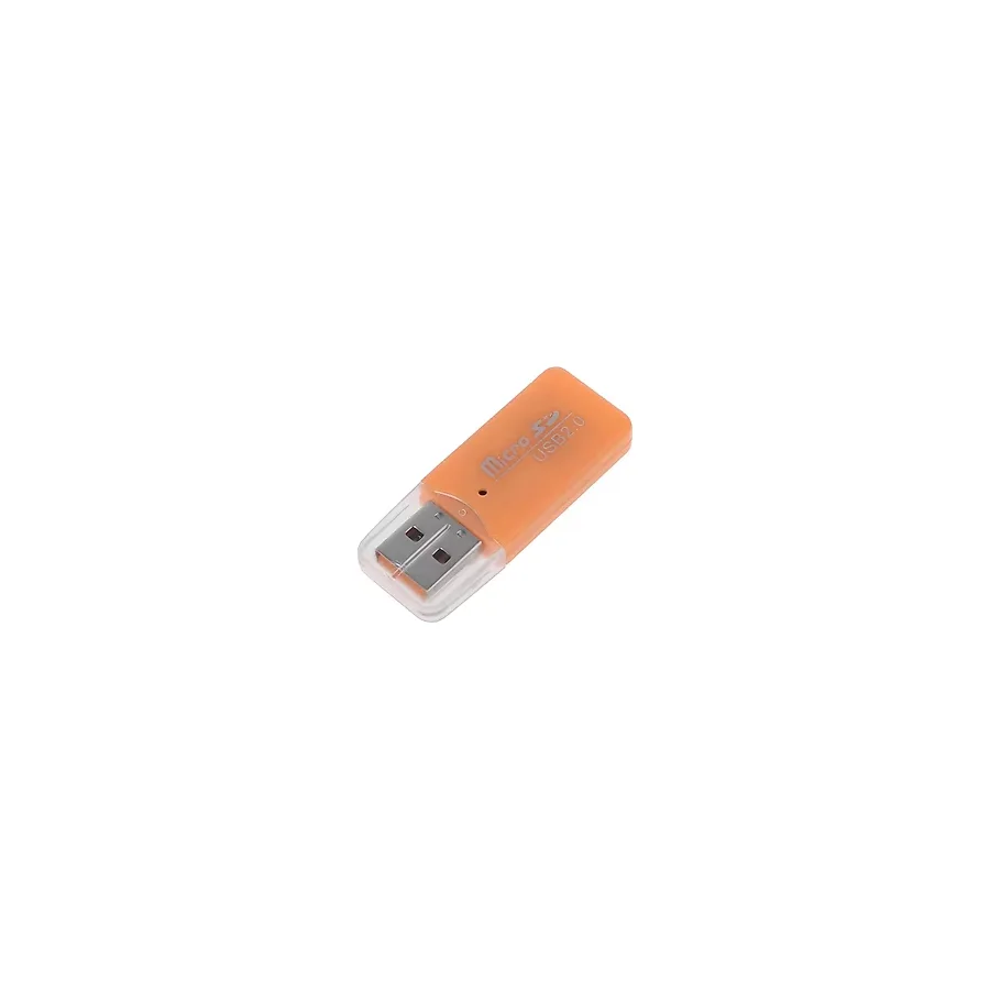 Mcreative Micro Sd Kart Okuyucu Sdxc Tf USB 2.0 T-Flash Microsd Transflash Hafıza Kartı Okuyucu Adaptör Yazıcı Mini Android Telefon Kamera Pda Mp3 Mp4 PC Mac Tablet Tv Kutusu Uyumlu (Turuncu)