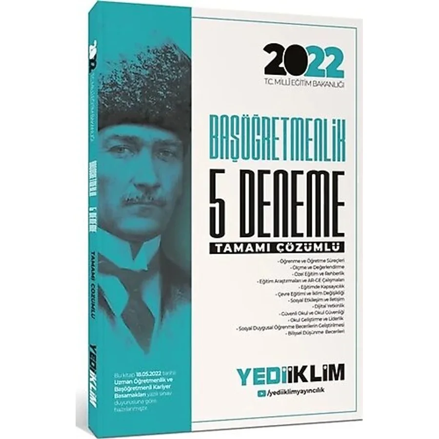 MEB Öğretmenlik Kariyer Basamakları Başöğretmenlik Tamamı Çözümlü 5 Deneme