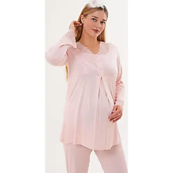 Mecit 5808 Pudra Lohusa Pijama Takımı