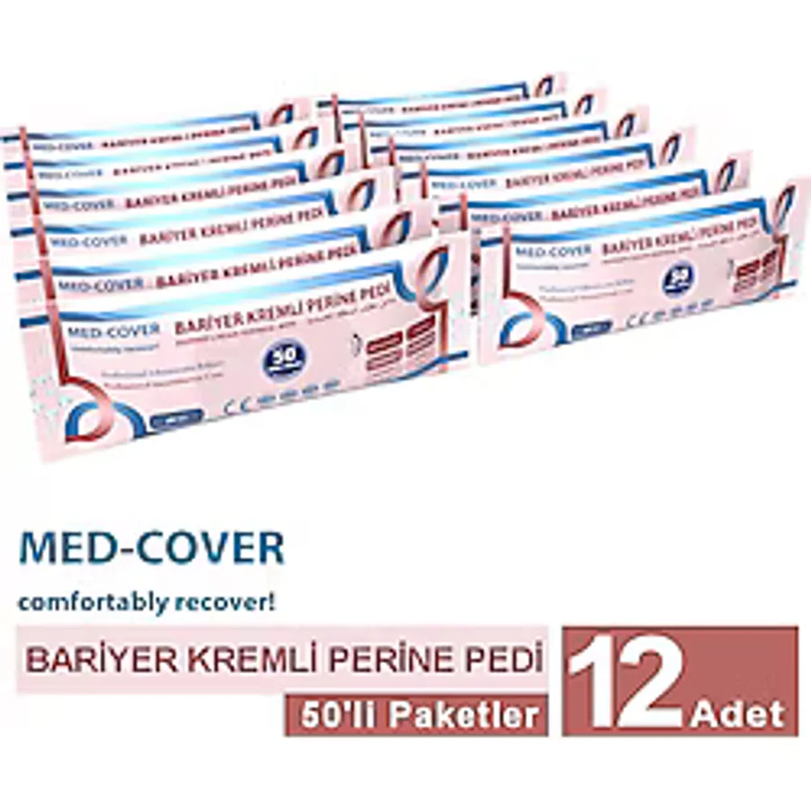 Med-Cover Bariyer Kremli Perine Pedi 50'li - 12 Adet