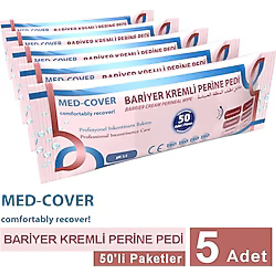 Med-Cover Bariyer Kremli Perine Pedi 50'li - 5 Adet