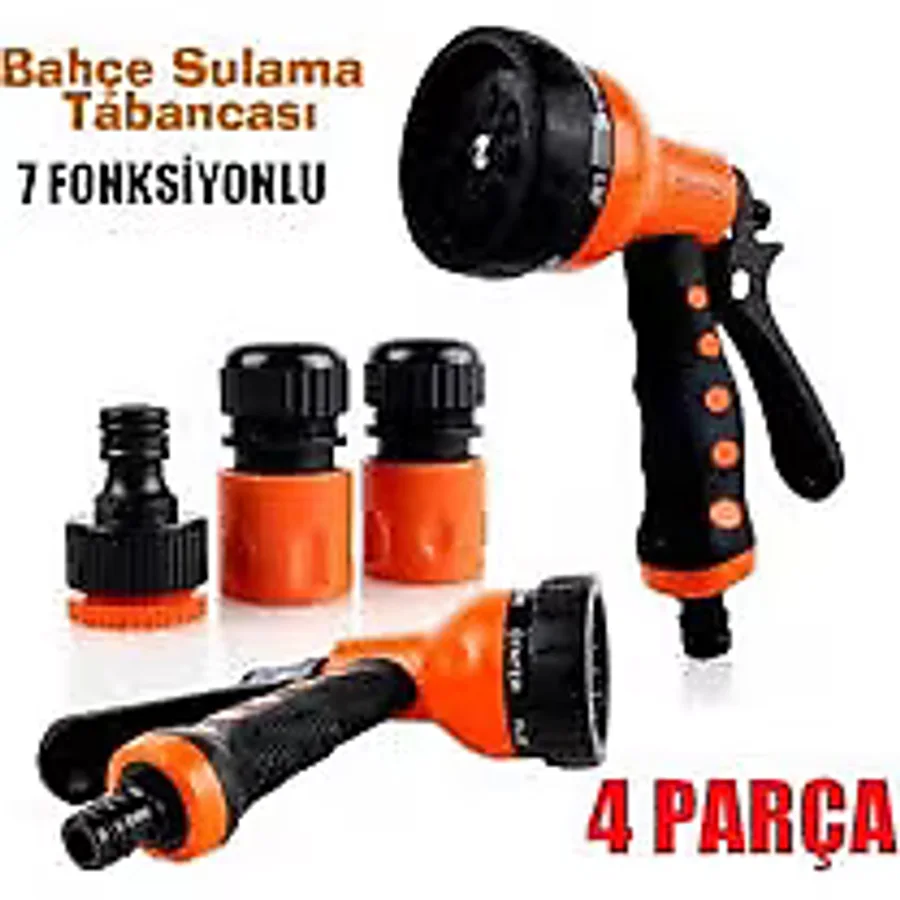 Medalyan Bahçe Sulama Fiskiyesi Hortum Ucu Sulama Tabancası Hortum Ucu Bahçe Sulama 7 Fonksiyonlu Ayarlı