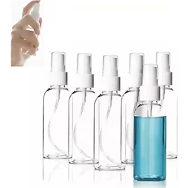 MEDİKAL 10 Adet 50 Ml Beyaz Sprey Kapaklı Kozmetik Cep Çanta Dezenfektan Parfüm Şişesi