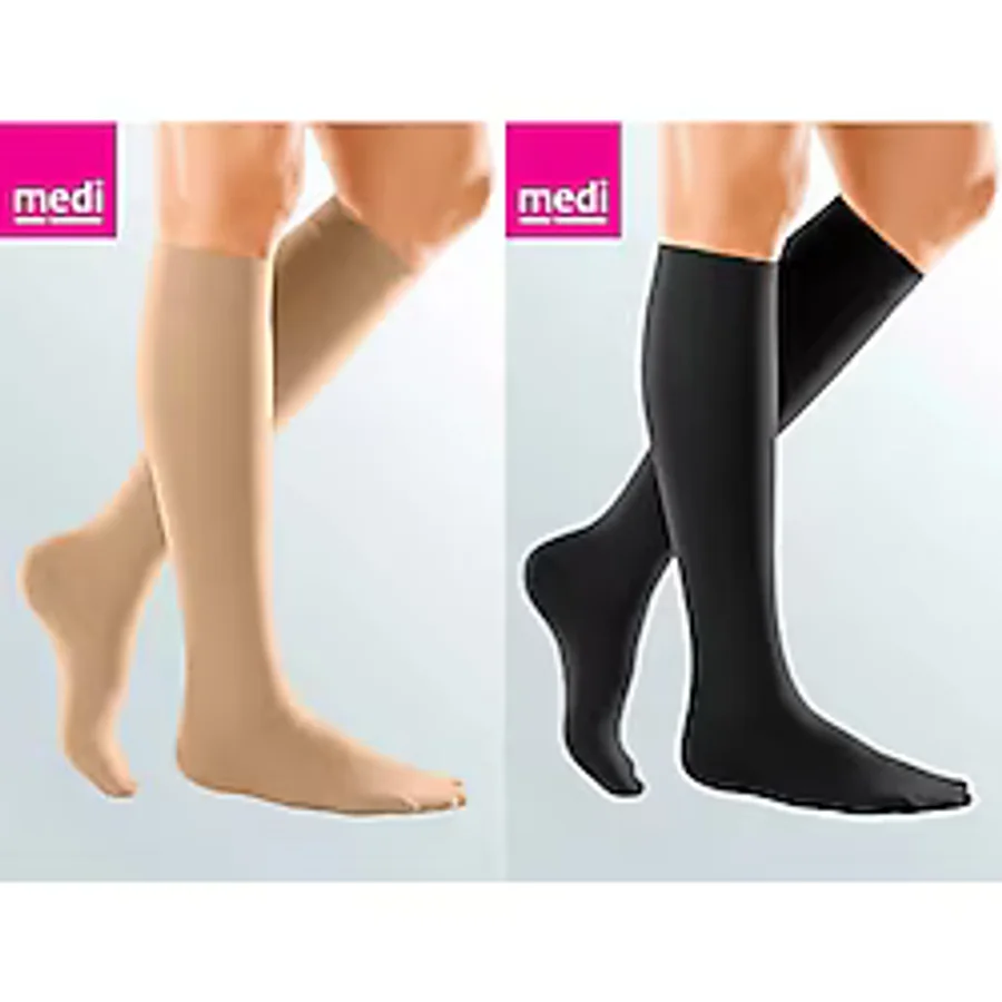 Mediven Medi Duomed Diz Altı Varis Çorabı (471233112) Siyah CCL1 L Kapalı Kısa siyah