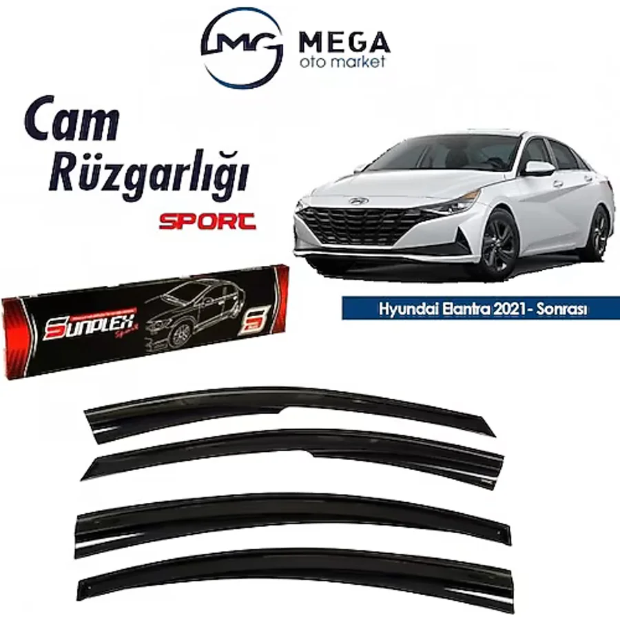 Mega Oto Market Hyundai Elantra 2021- Sonrasi Mugen Tip Cam Ruzgarlik Sunplex