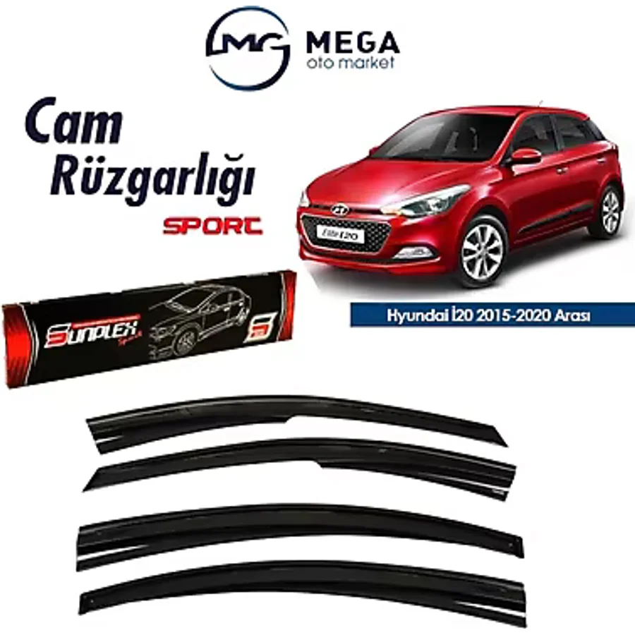 Mega Oto Market Hyundai I20 2015-2020 Arasi Mugen Tip Cam Ruzgarlik Sunplex
