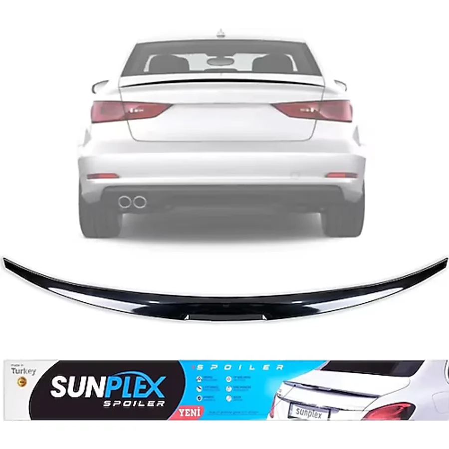 Mega Oto Market Piano Black Enjeksiyon Kalıp Bagaj Spoiler Mercedes E W212 2009-2016 ile uyumlu