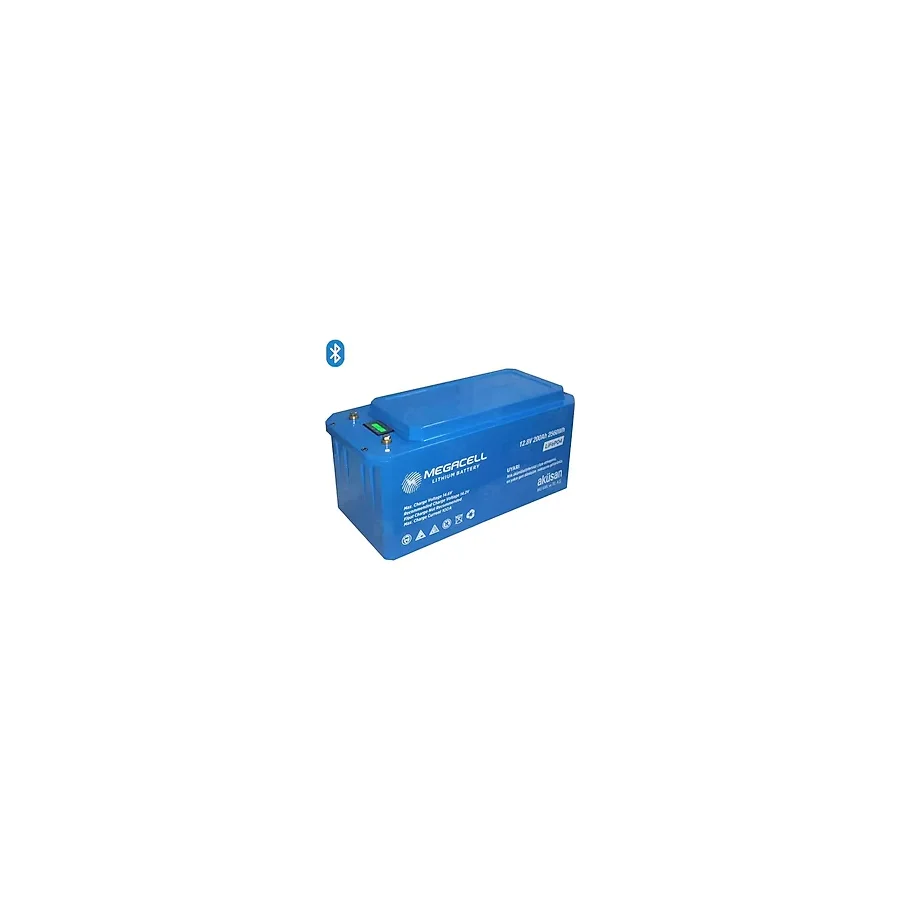 Megacell 12.8 V 200 Ah Bluetooth LiFePO4 Solar Akü