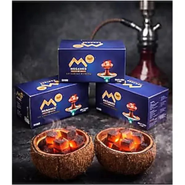 MEGAHED GOLD Nargile ve Barbekü Kömürü 100% Hindistan Cevizi, 1 kg