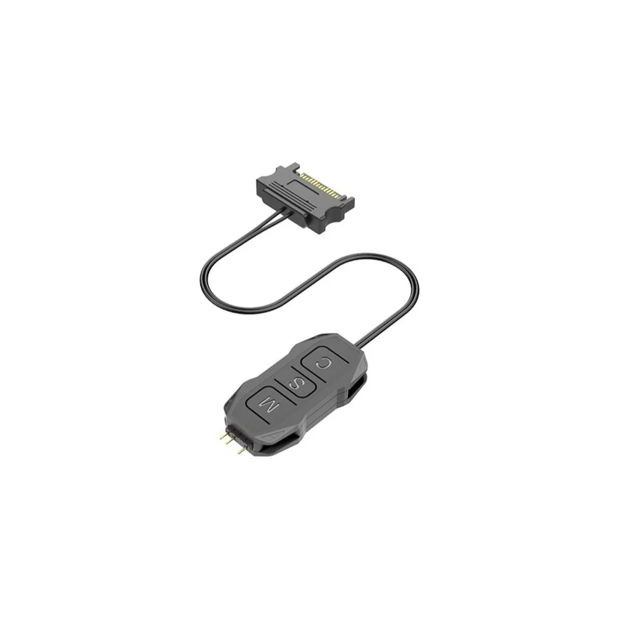 MEGALODON ARGB Kontrolcü 5v 3 Pin - SATA Siyah RENK ARGB Dönüştürücü RGB Denetleyici Kablo