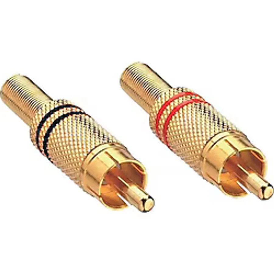 Megatron Rca Fiş Erkek Metal Gold (2 Adet)